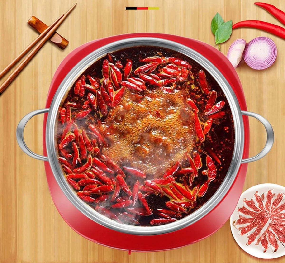Makoto High-grade Multi-functional Electric Hot Pot JHG-CD140 Split 5L 1400W