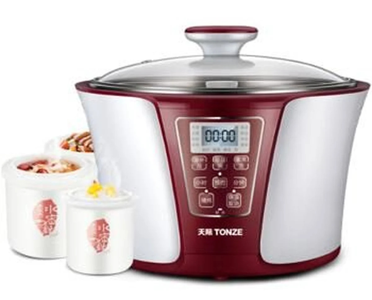 TONZE SMART ELECTRIC STEW POT DGD32-32EG 3.2L WITH 4 CERAMIC INNER POTS