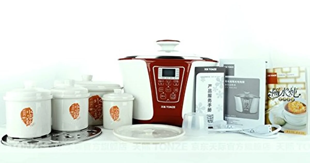 TONZE SMART ELECTRIC STEW POT DGD32-32EG 3.2L WITH 4 CERAMIC INNER POTS