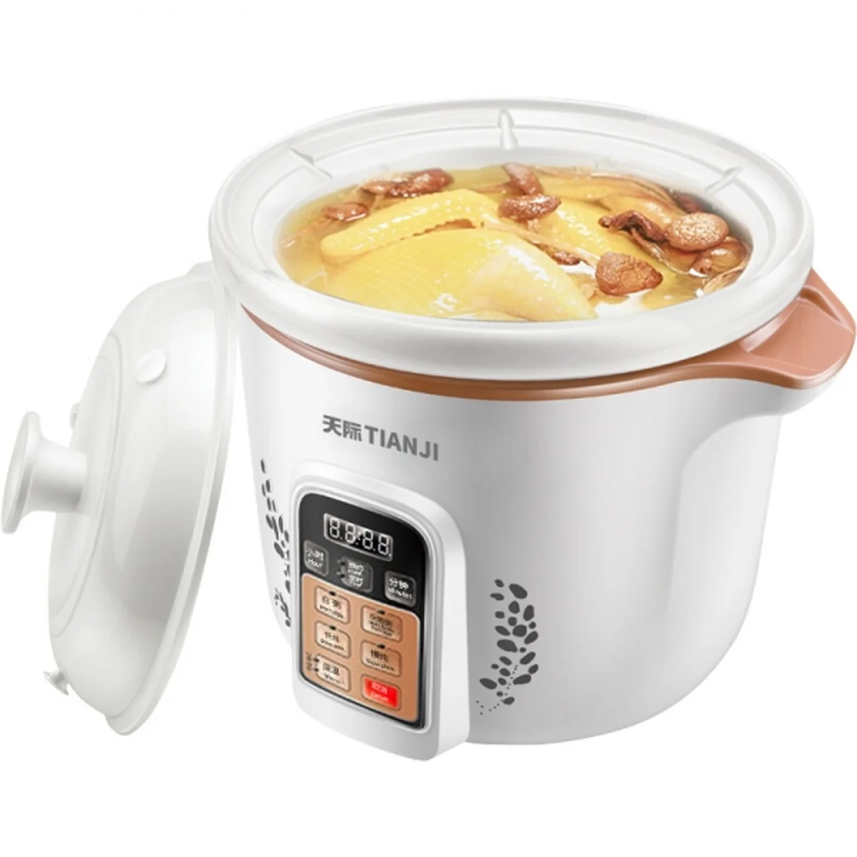 TIANJI, ceramic electric cooker porridge pot DGD40-40TZ, ceramic inner pot, appointment timing, 4L