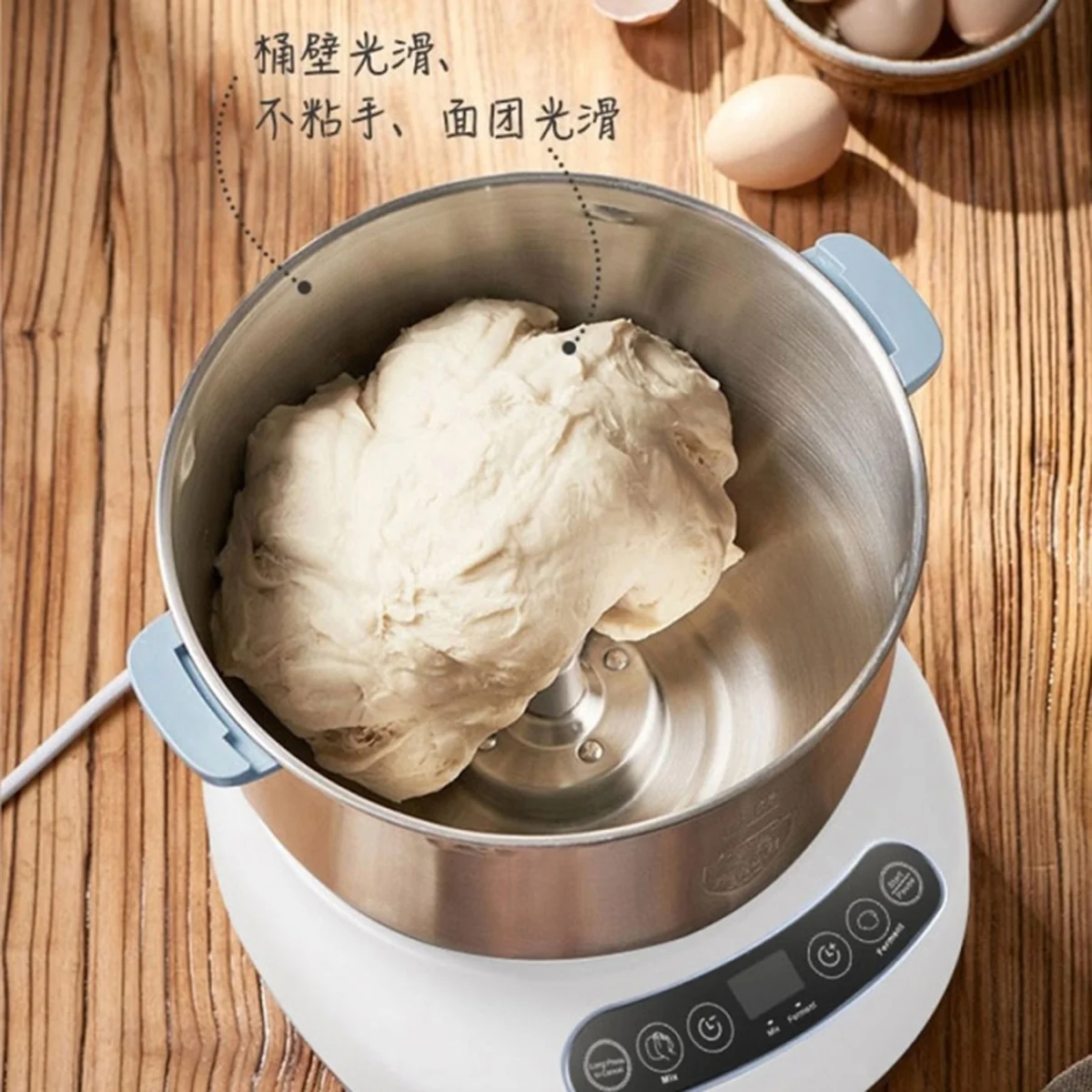 Joydeem Dough Maker with Ferment Function, Microcomputer Timing, Face-up Touch Panel,, 304 Stainless Steel,7L