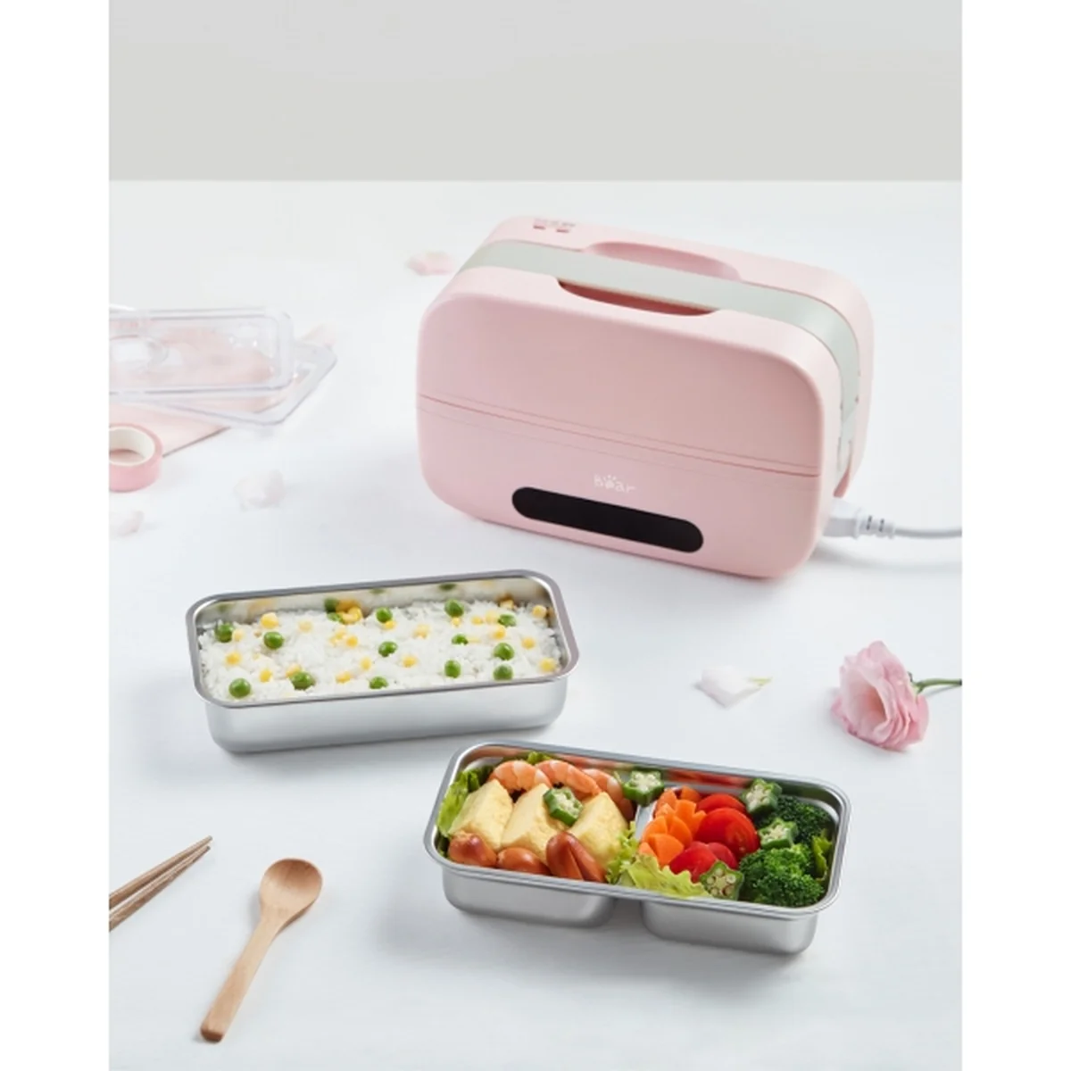 Bear Smart electric lunch box, Appointment timing, Pluggable heating and insulation