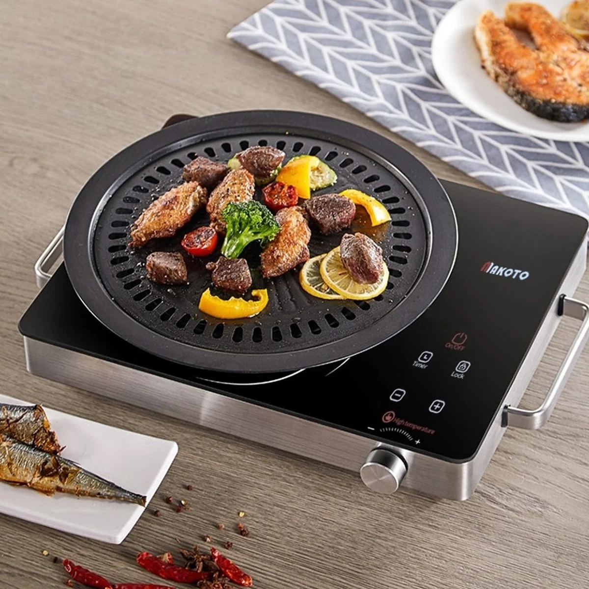 Makoto 家用电陶炉SK-K5 1500W 多档火力可调 远红外聚能加热