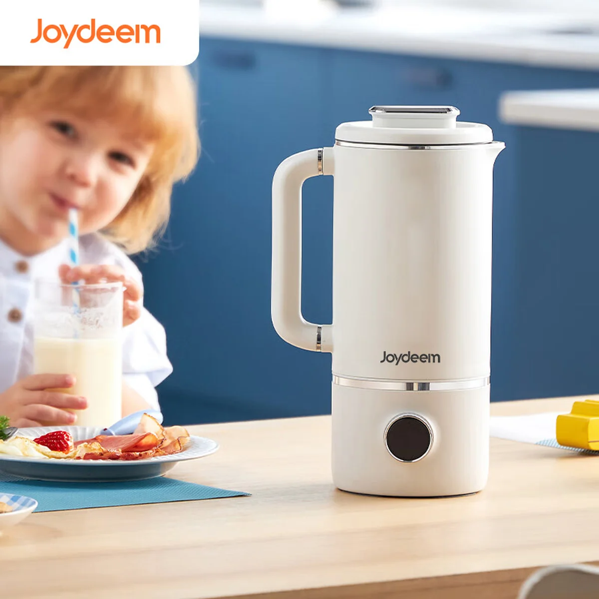 Joydeem  豆浆机 家用破壁机 全自动清洗免过滤 低音降噪 多功能菜单可预约 白色