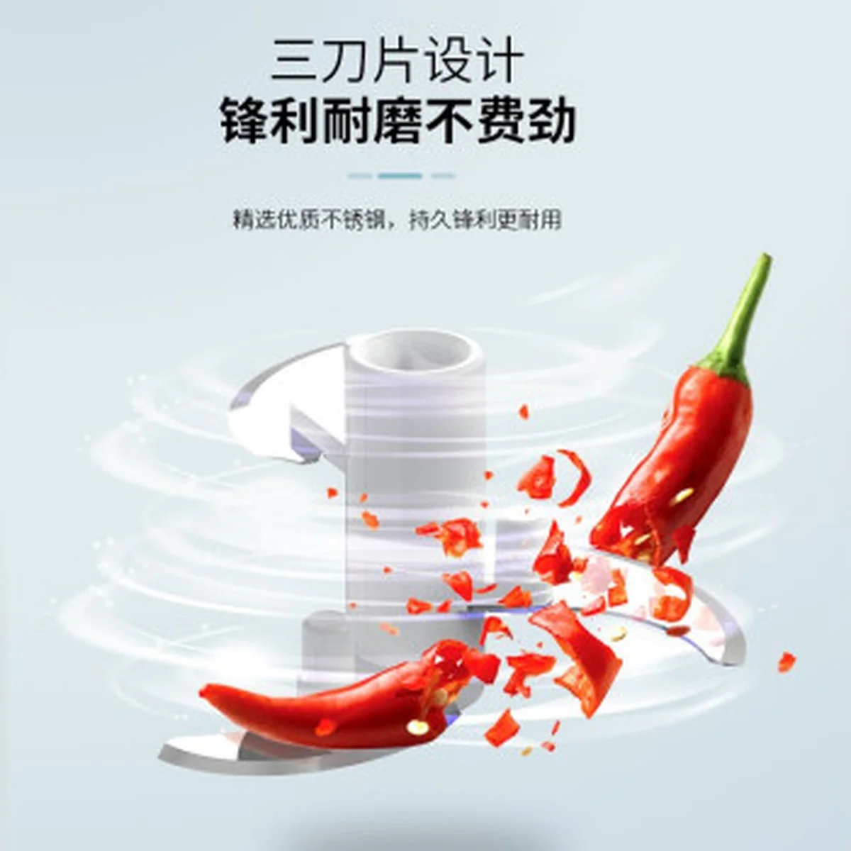 Meizhikou Hand-pull Mini Stirring Machine Pulling Garlic Vegetable Chopper 160ML Green