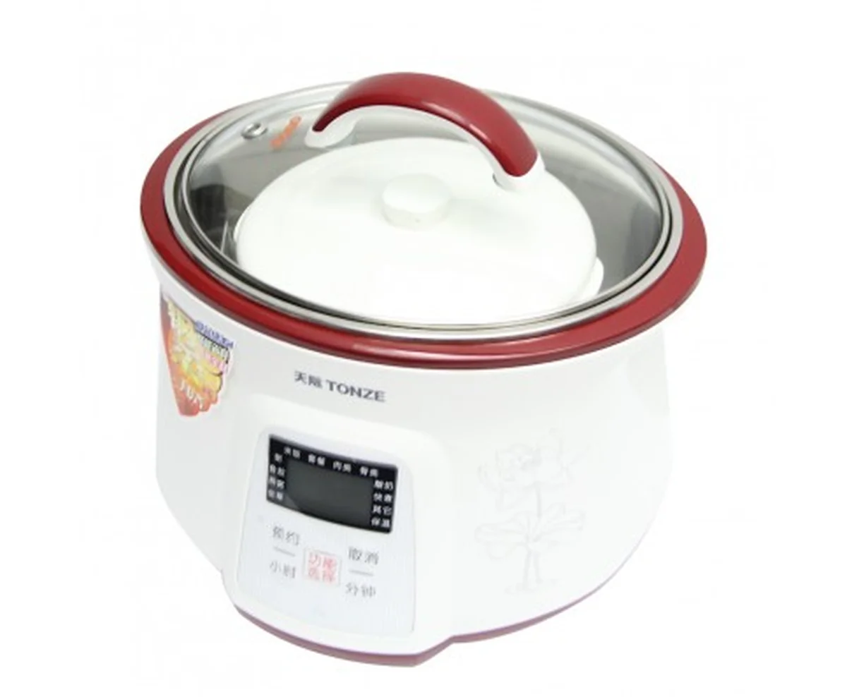TONZE SMART ELECTRIC STEW POT DGD-18EG 1.8L WITH 4 CERAMIC INNER POTS