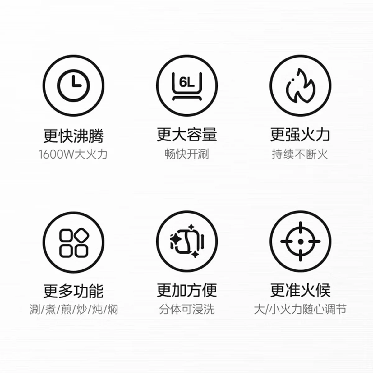 Joydeem速沸鸳鸯电火锅DHG-B600 分体式鸳鸯锅 家用电火锅 电煮锅 6L大容量