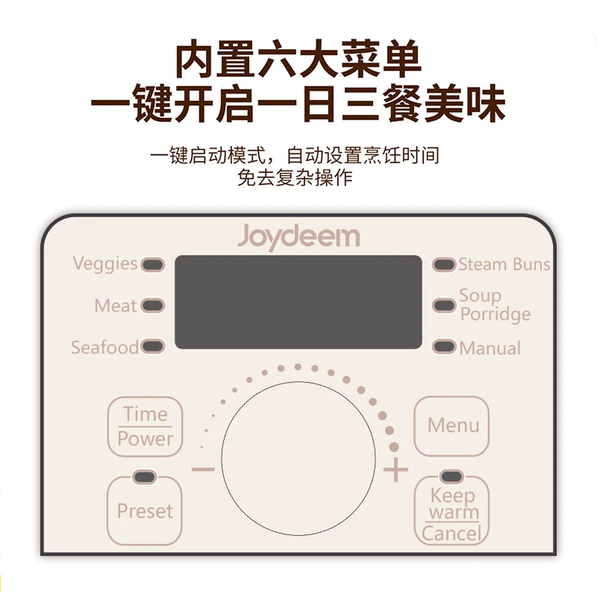 Joydeem 双层不锈钢电蒸锅分体式多用途锅 预约定时保温带防干烧 25.5CM