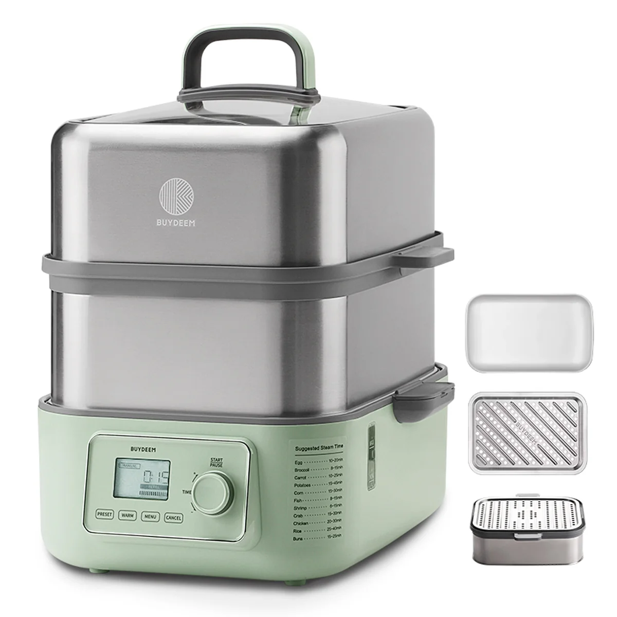 Buydeem North Ding Steaming and Stewing Pot Large Electric Steaming Pot G67 Household Stainless Steel Steaming Pot Large Capacity One Pot Multi purpose Intelligent Timer Reservation
