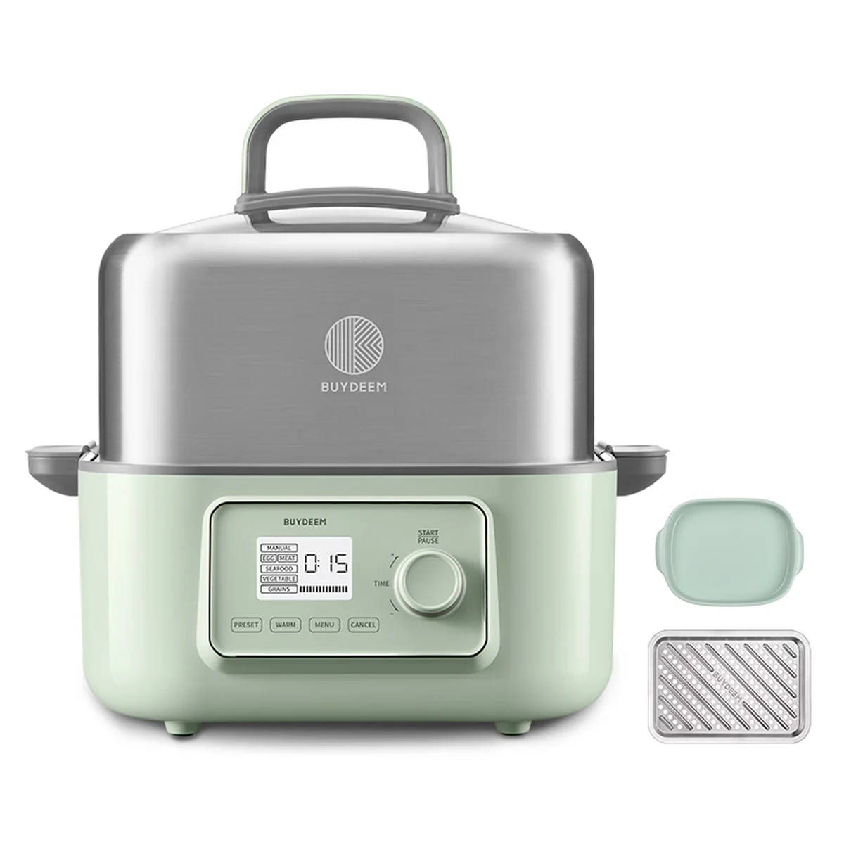 Buydeem North Ding Steaming and Stewing Pot Large Electric Steaming Pot G67 Household Stainless Steel Steaming Pot Large Capacity One Pot Multi purpose Intelligent Timer Reservation