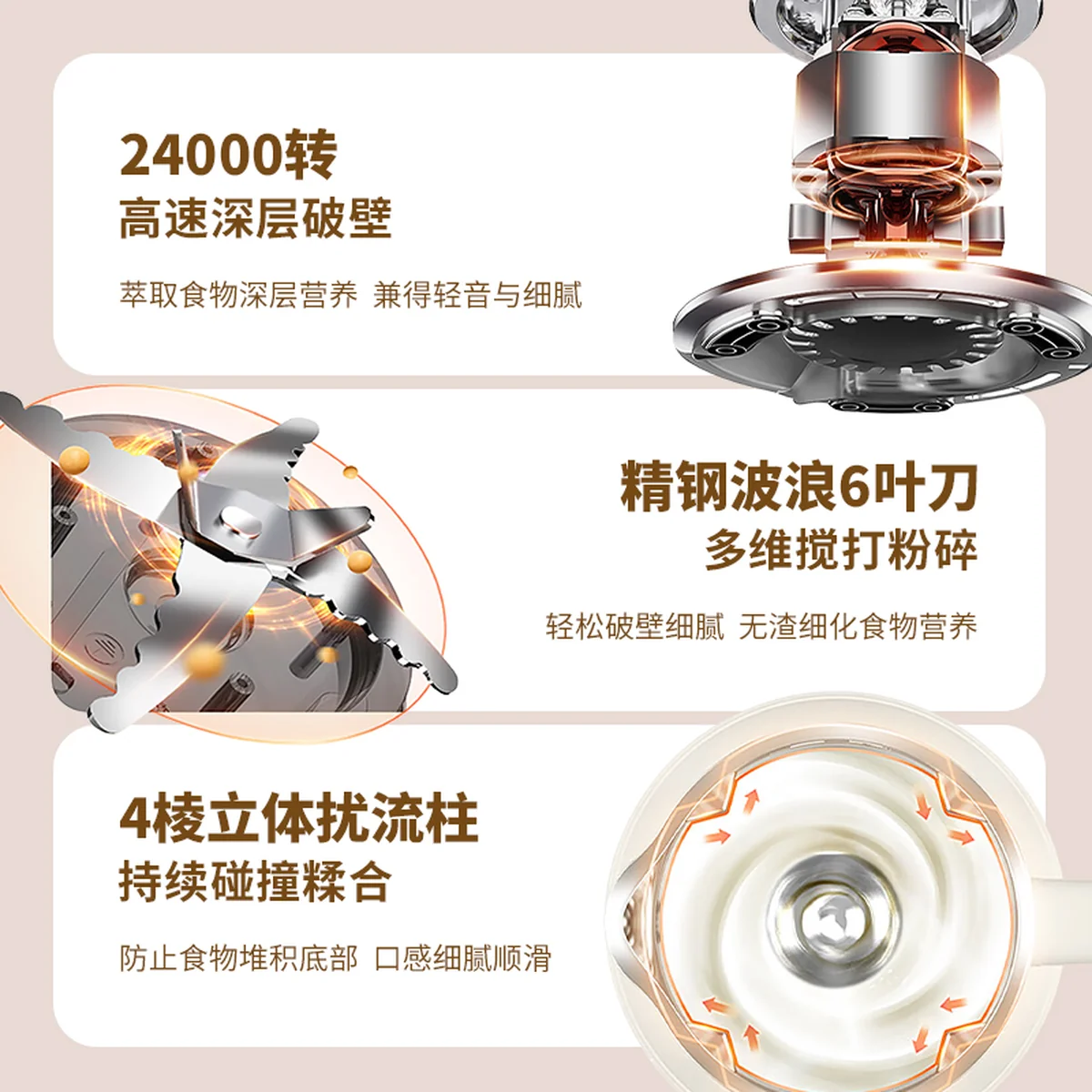 Joydeem 迷你破壁豆浆机PBJ-A60 多功能 可打坚果奶 0.6L适合1-2人小家庭