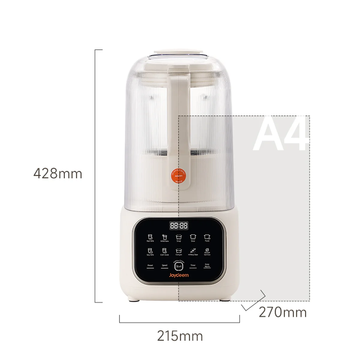 Joydeem变频低音破壁机PBJ-E120 家用豆浆机 多重降噪 自动清洗除菌 可打坚果奶 1.2L
