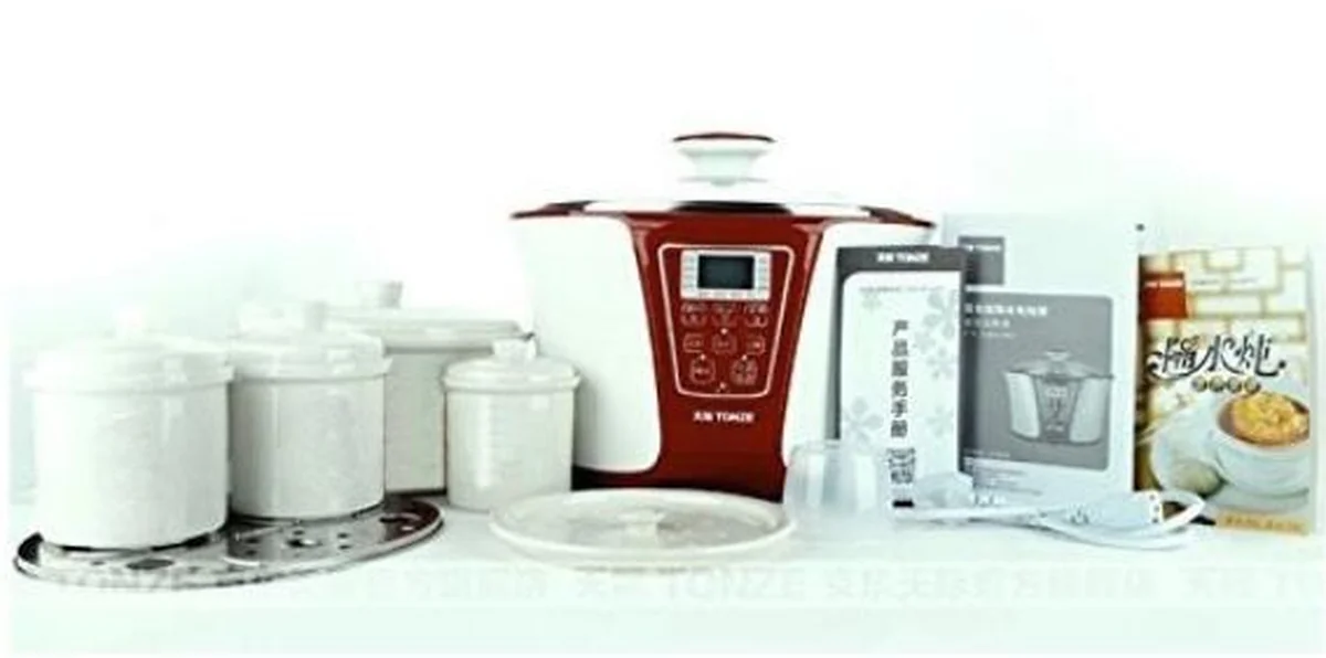 TONZE SMART ELECTRIC STEW POT DGD32-32EG 3.2L WITH 4 CERAMIC INNER POTS