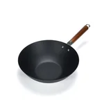 Wang Yuanji Nano Lightweight Iron Pan Homemade Uncoated Flat Bottom WYJ-QG Uncoated less oily smoke 30cm （without lid）
