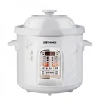 Makoto White Porcelain Electric Slow Cooker Ceramic Stew Pot DGD40-40CWD 5L