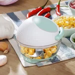 Meizhikou Hand-pull Mini Stirring Machine Pulling Garlic Vegetable Chopper 160ML Green