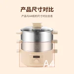 Joydeem 双层不锈钢电蒸锅分体式多用途锅 预约定时保温带防干烧 25.5CM
