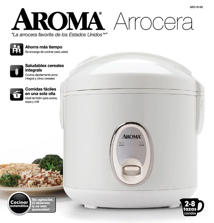Aroma Rice Cooker ARC-914S，8 cups detail image 1