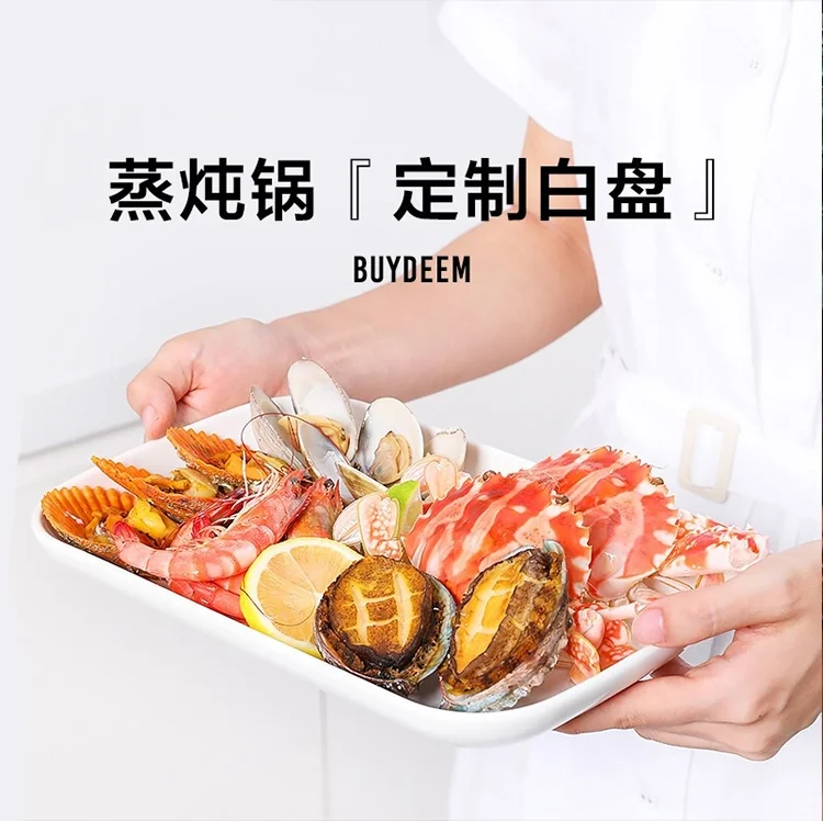 Buydeem北鼎 多功能蒸炖锅G563  陶瓷白盘  特制强化瓷  坚固耐磨 详情图 1