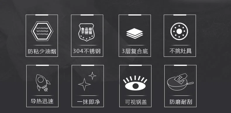 【已停售】Joydeem 家用304不锈钢炒锅 轻油少烟不易粘锅 燃气电磁炉通用30cm(11.8英寸) 详情图 2