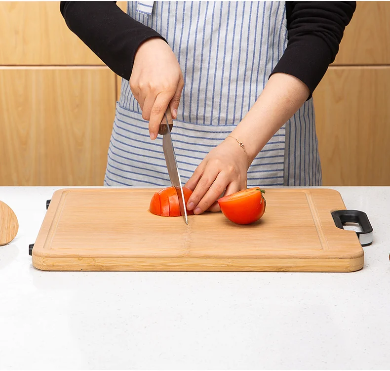 Suncha Whole bamboo cutting board, Thicken and solid, Silicone non-slip, 40*30*2.2cm detail image 12