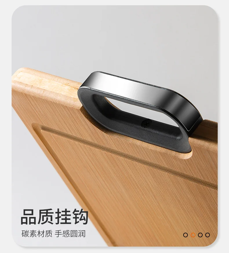 Suncha Whole bamboo cutting board, Thicken and solid, Silicone non-slip, 40*30*2.2cm detail image 7