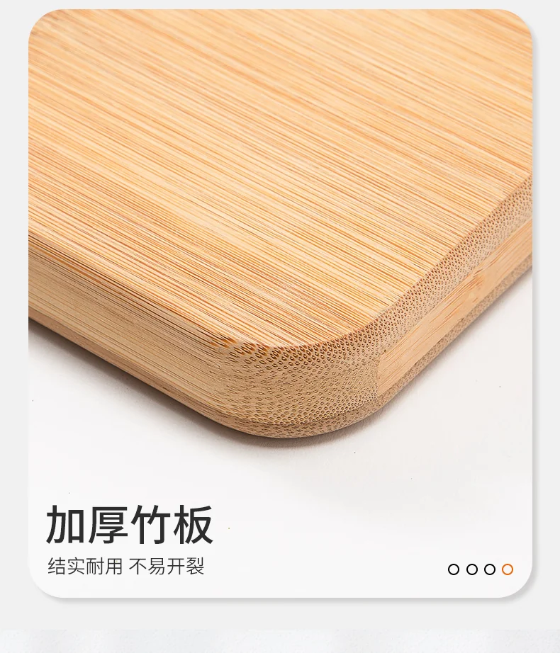 Suncha Whole bamboo cutting board, Thicken and solid, Silicone non-slip, 40*30*2.2cm detail image 9