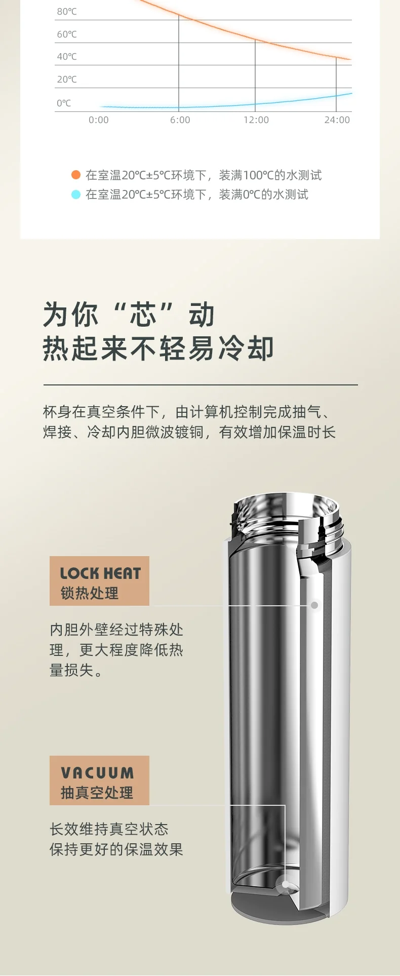 TOMIC 316 stainless steel vacuum flask, Keep warm and cold, Two colors are available, 500ml detail image 4