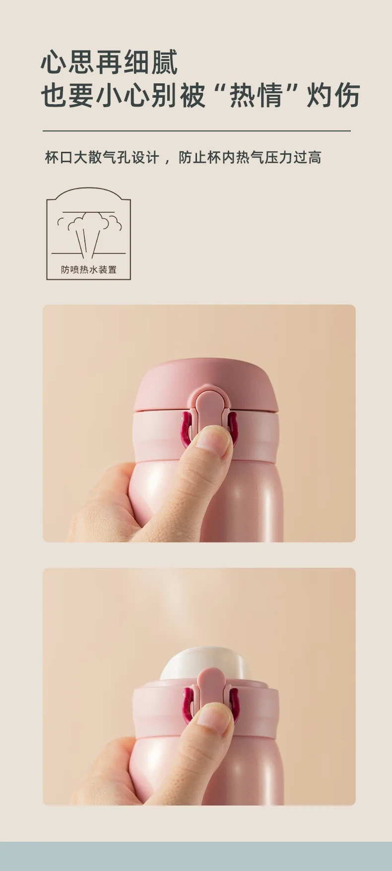 TOMIC 316 stainless steel vacuum flask, Keep warm and cold, Two colors are available, 500ml detail image 6