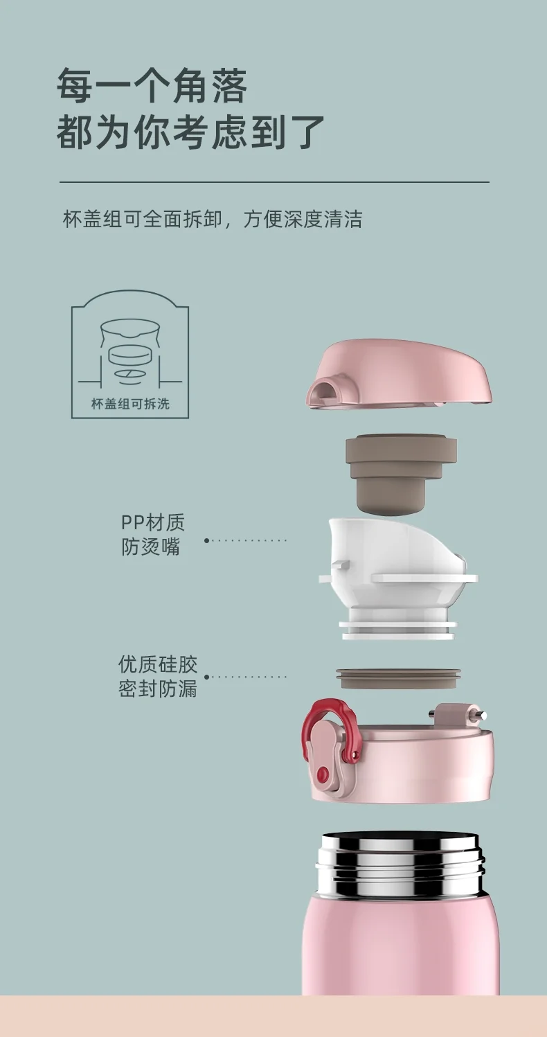 TOMIC 316 stainless steel vacuum flask, Keep warm and cold, Two colors are available, 500ml detail image 7