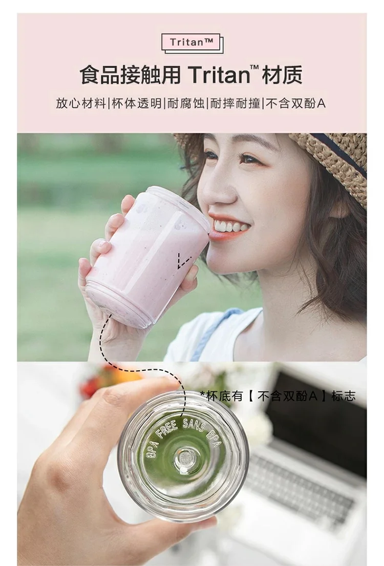 Bear Household Mini Portable Fresh Blender  LLJ-C04G5  Charging Available Lightweight and portable 350ML detail image 13