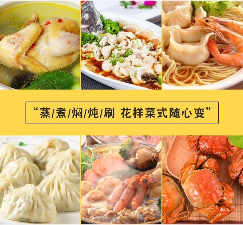 Zhang Xiaoquan  Stainless steel three-layer steamer,Multi-purpose in one pot,Large capacity,28*42cm detail image 5