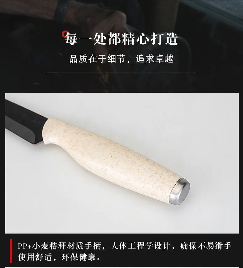 ZhangXiaoQuan Four-piece fruit and vegetable ceramic knife,Ceramic material, No sanding required, gray detail image 9