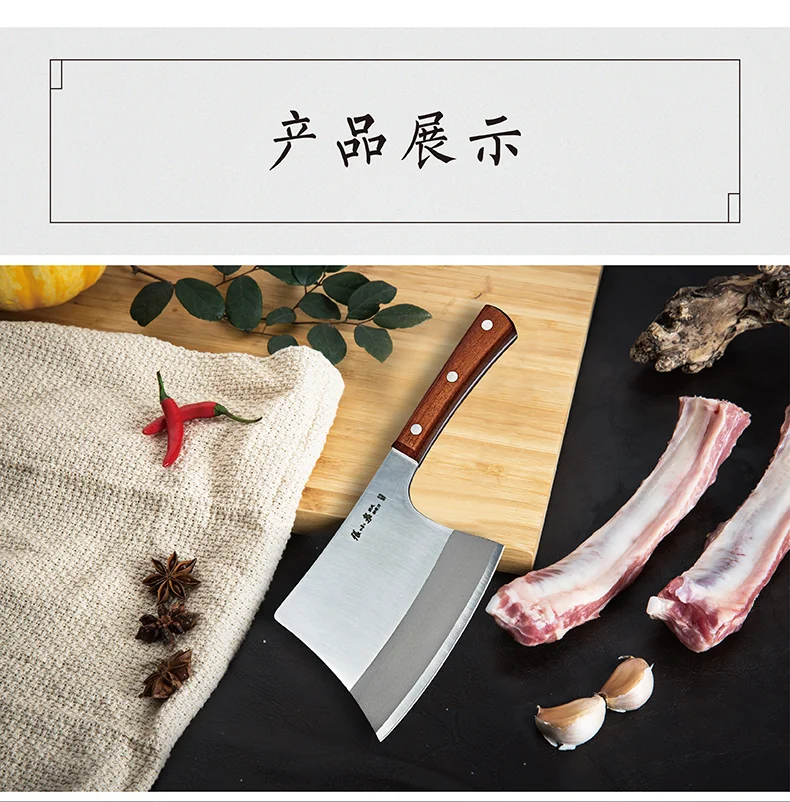 ZhangXiaoQuan Cyclone stainless steel bone chopping knife, easy to chop, sharp and sturdy detail image 12