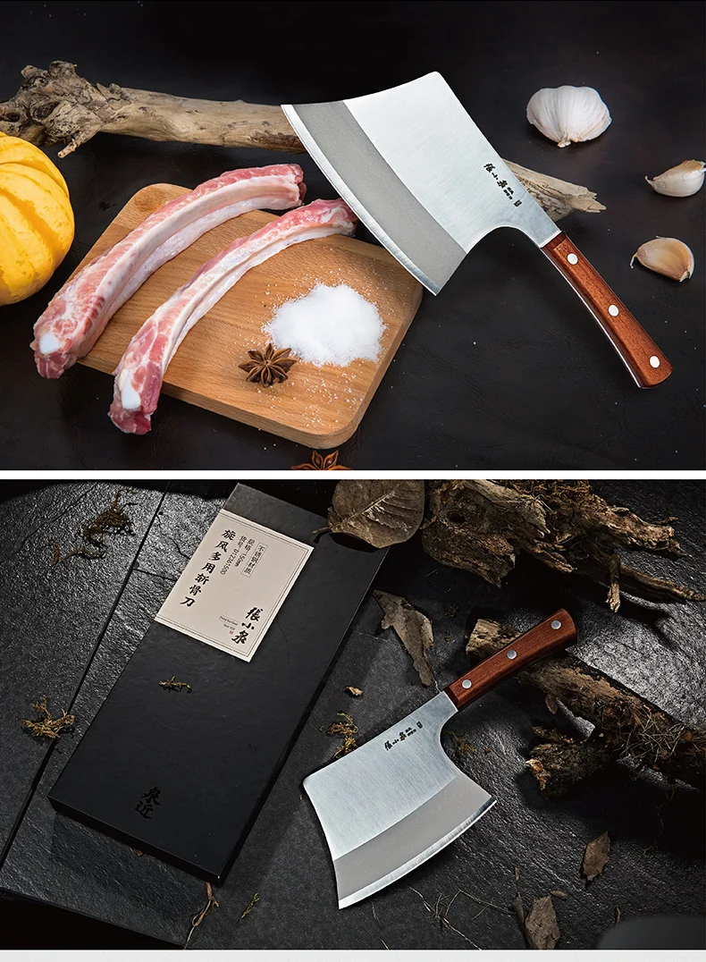 ZhangXiaoQuan Cyclone stainless steel bone chopping knife, easy to chop, sharp and sturdy detail image 13