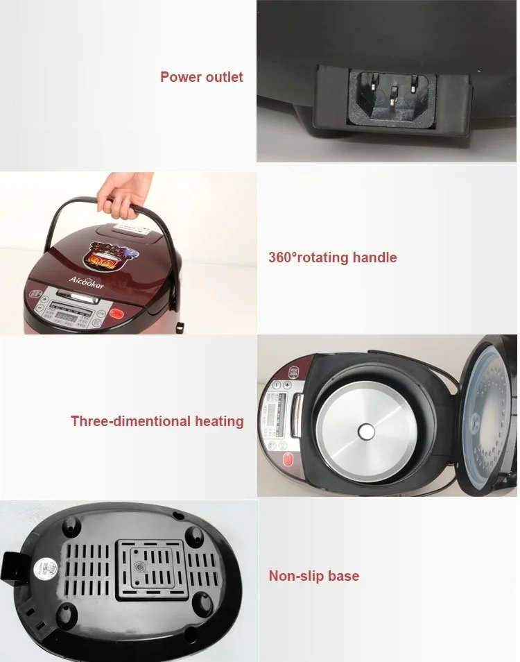 Aicooker Multi-Function Purple Clay Pot Digital Rice Cooker and Slow Cooker F401B,4.0-Liter/10 cups uncooked detail image 17