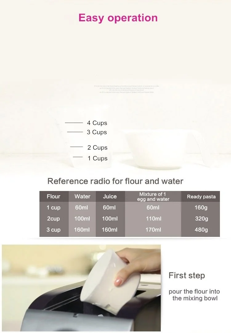 Aicooker Multi-functional Automatic Pasta Maker Noodle Maker M3 detail image 11