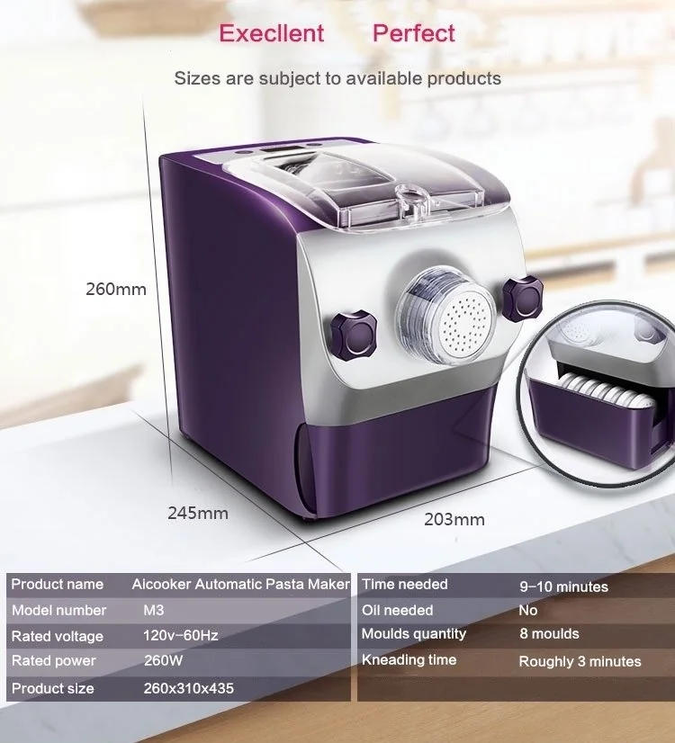 Aicooker Multi-functional Automatic Pasta Maker Noodle Maker M3 detail image 2