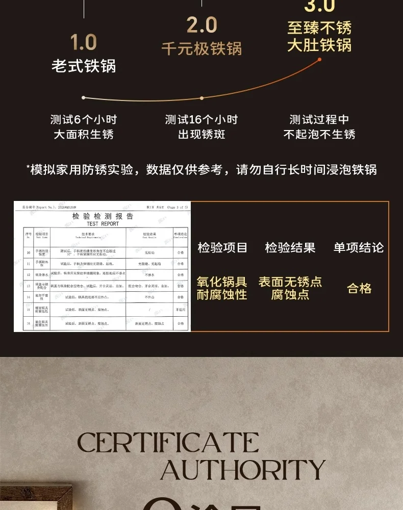 Amercook大肚铁锅家用0涂层铁锅炒锅炒菜锅老式铸铁锅 24cm/4L 详情图 16