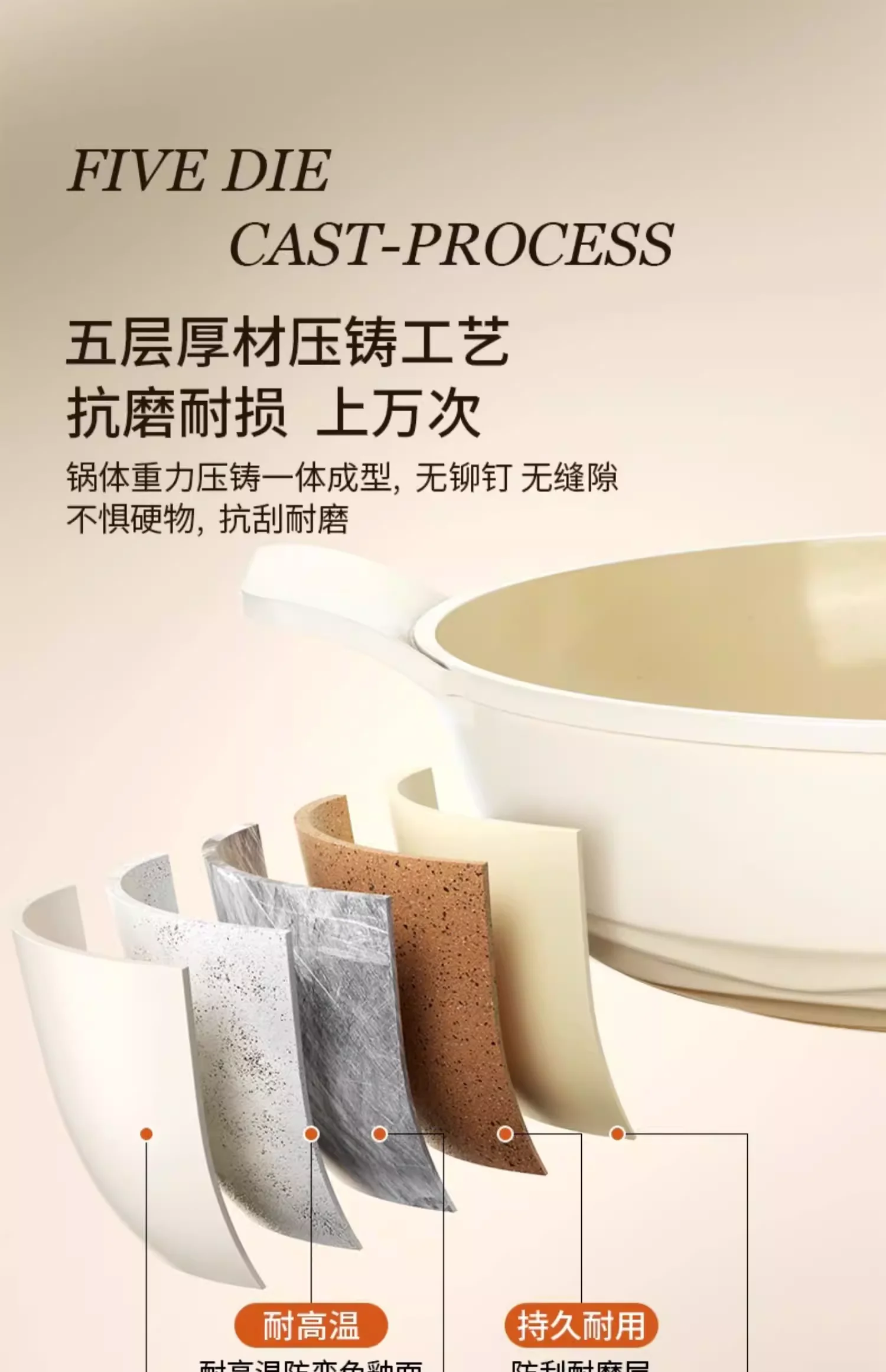Amercook森林之花陶瓷0氟涂层不粘锅深煎锅平底锅家用煎牛排煎蛋锅 白山茶 25cm 详情图 14