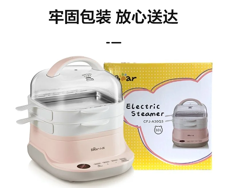 Bear mini rice noodle machine, Electric steamer, CFJ-A30Q3, Double drawer type detail image 21