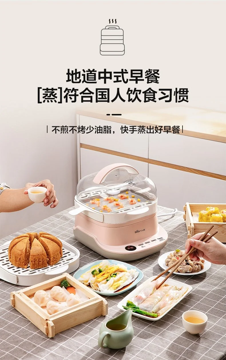 Bear mini rice noodle machine, Electric steamer, CFJ-A30Q3, Double drawer type detail image 7