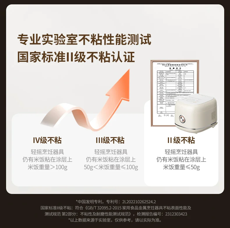 Joydeem 0涂层电饭煲DFB-D300 家用电饭锅 rice cooker 不锈钢内胆 奶油白 3L 详情图 10