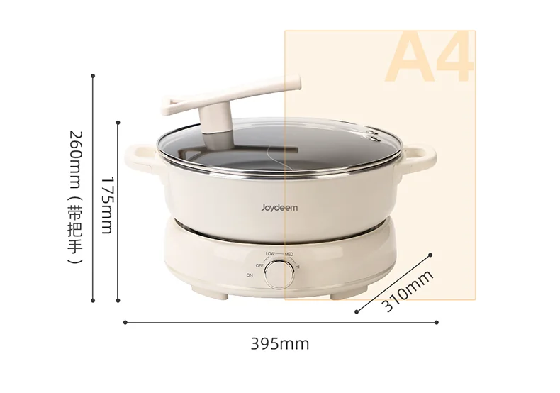 Joydeem 电火锅DHG-B601 家用分体式鸳鸯锅 涮煮一体电煮锅多功能电火锅6L大容量 （鸳鸯锅+烤盘） 详情图 15