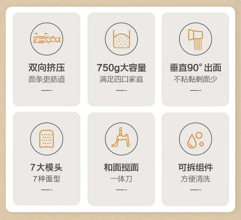 Joydeem Noodle Machine JD-NL21 Noodle Pressing Machine, Home Fully Automatic Electric Dumpling Skin Machine, Integrated Machine, and Intelligent Noodle Making Machine for Bidirectional Squeezing and Strengthening detail image 2