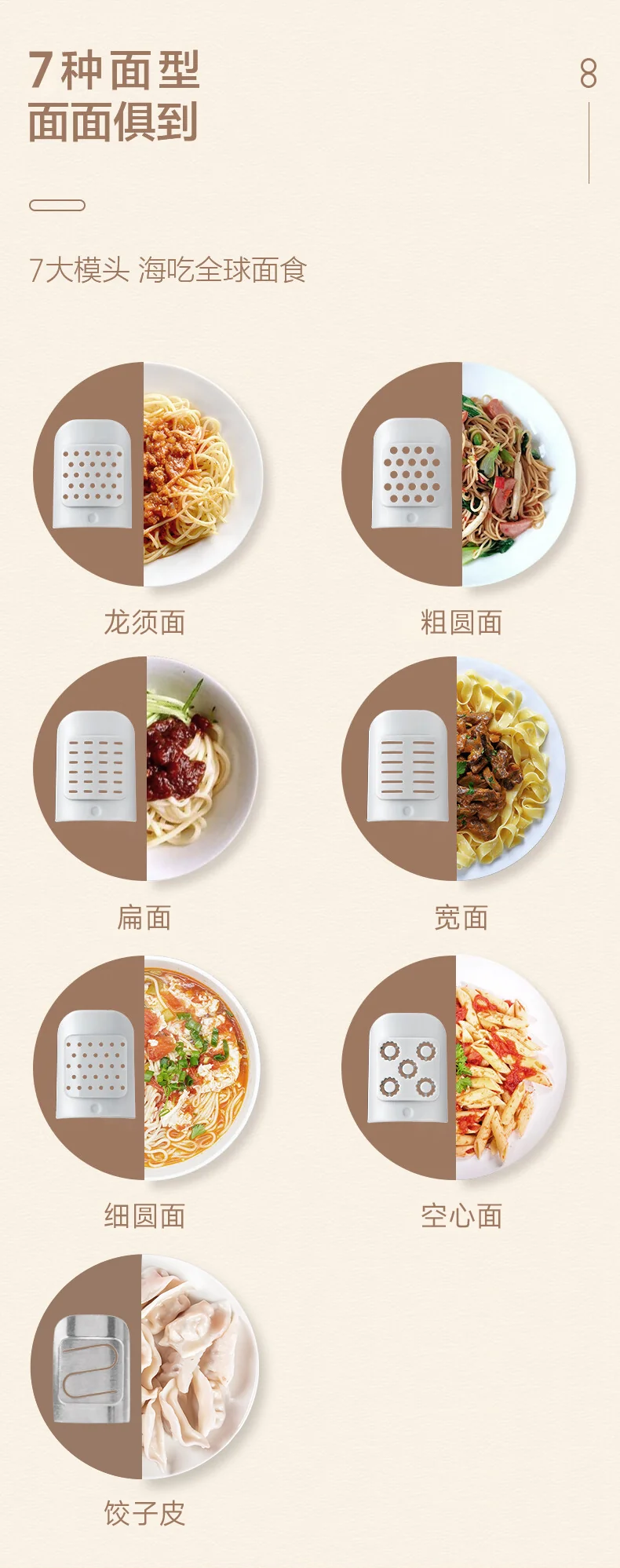 Joydeem Noodle Machine JD-NL21 Noodle Pressing Machine, Home Fully Automatic Electric Dumpling Skin Machine, Integrated Machine, and Intelligent Noodle Making Machine for Bidirectional Squeezing and Strengthening detail image 8