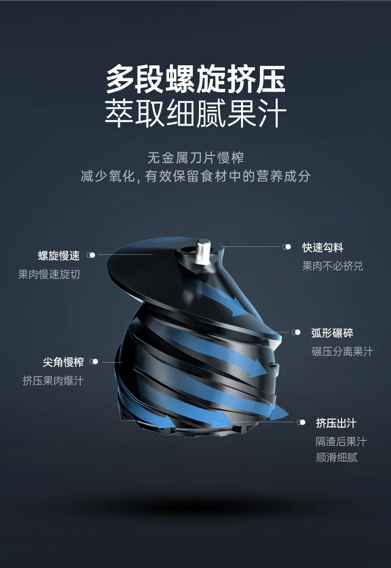Joydeem 榨汁机 家用原汁机 渣汁分离 多功能全自动果蔬榨果汁机 椰奶白 详情图 4