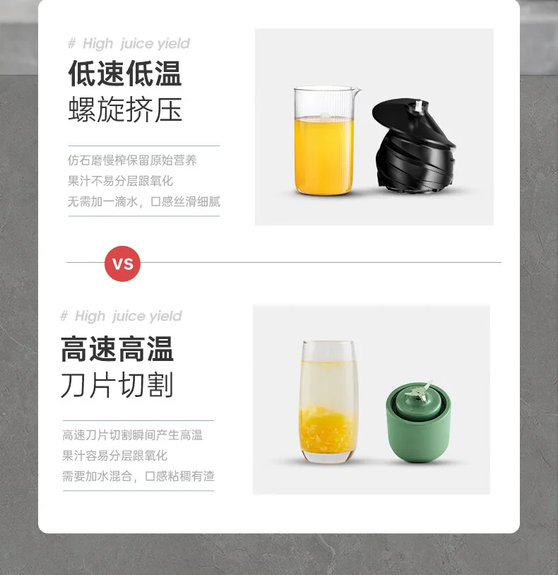 Joydeem 榨汁机 家用原汁机 渣汁分离 多功能全自动果蔬榨果汁机 椰奶白 详情图 6