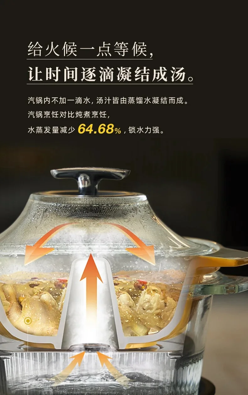 【下架不再补货】Joydeem电汽锅 多功能蒸汽锅  电蒸锅电炖锅煮锅 隔水炖盅 JD-ZQG9099 详情图 5