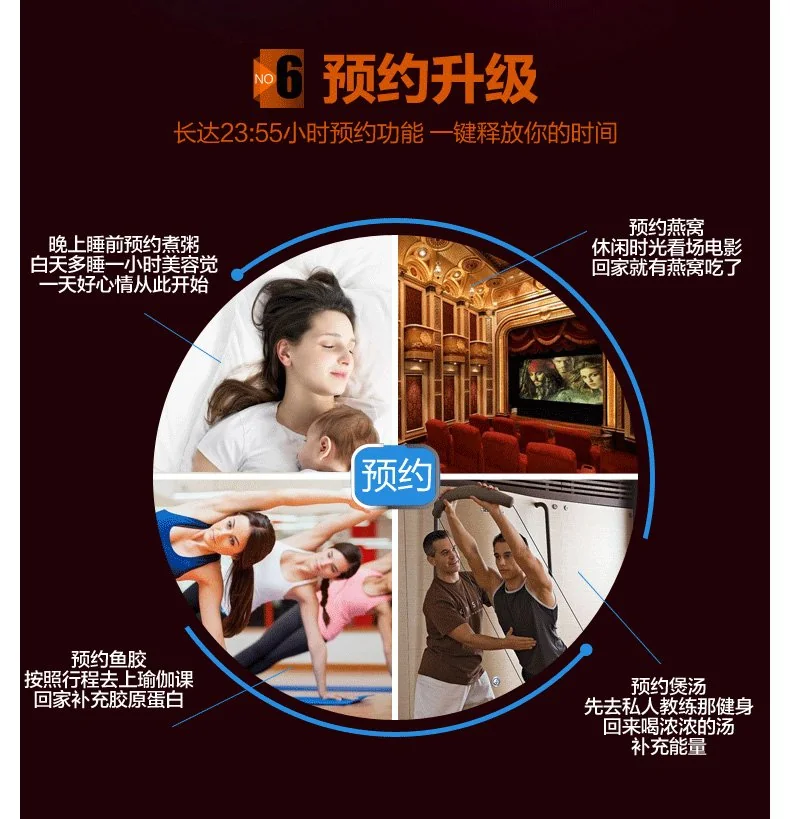 天际最新款全自动隔水电炖盅3.2L 2-6人DGD32-32EG 一锅四胆 不锈钢内胆 详情图 9